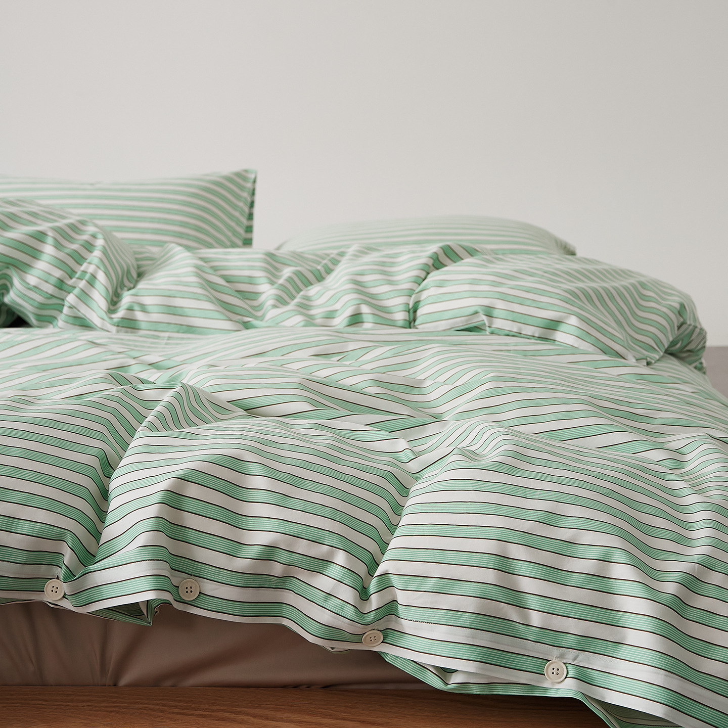 Long-staple cotton bedding, 4-piece, stripes