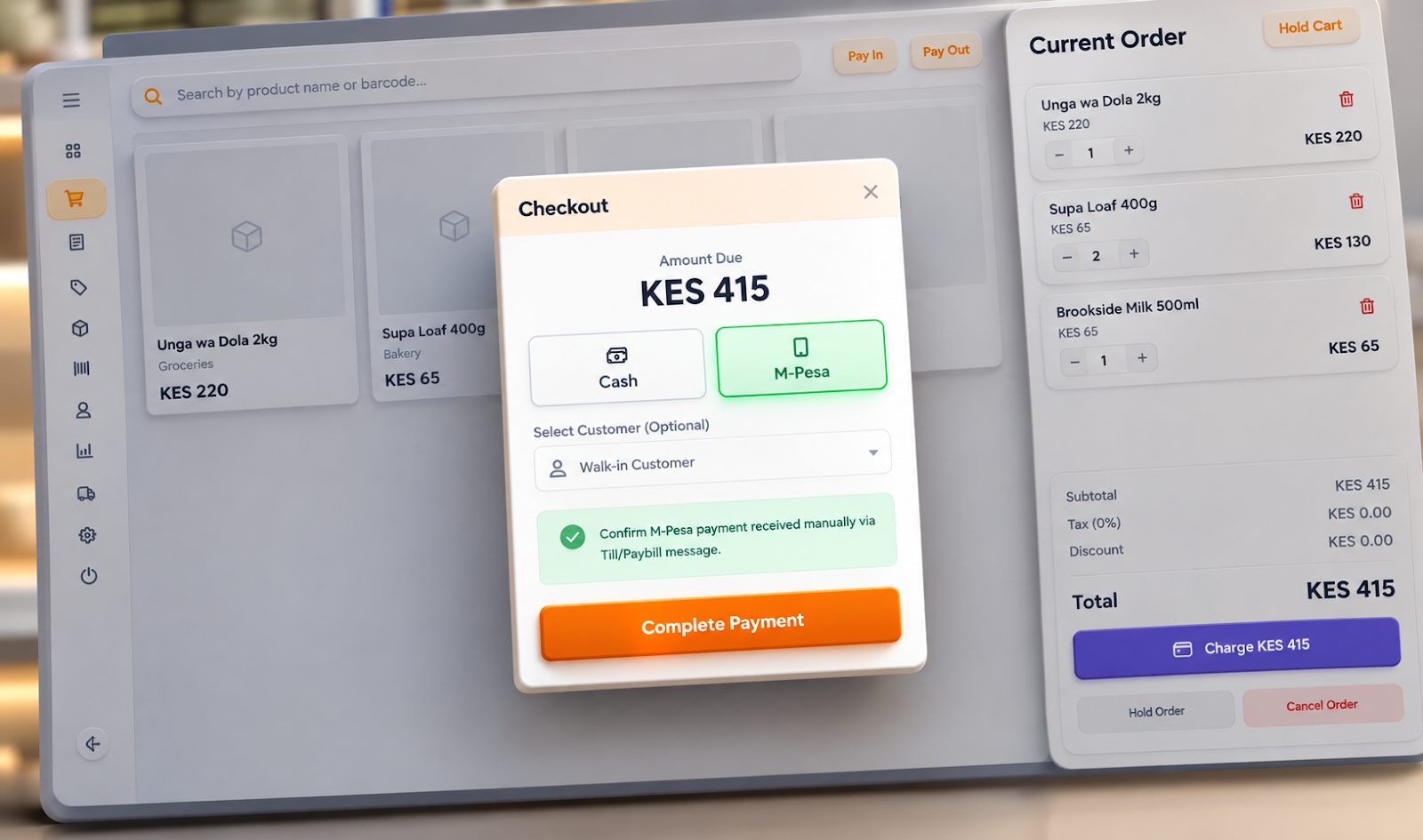 POS Checkout Interface