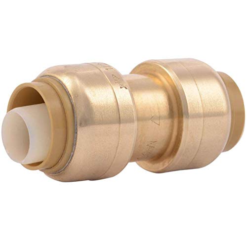 SharkBite U008LFA Straight Coupling Plumbing, 1/2 Inch, Pex Fittings, Push-to-Connect, Coupler, Copper, Cpvc primary