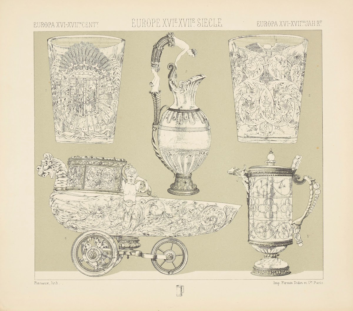 Objets mobiliers verreries 1876 1888