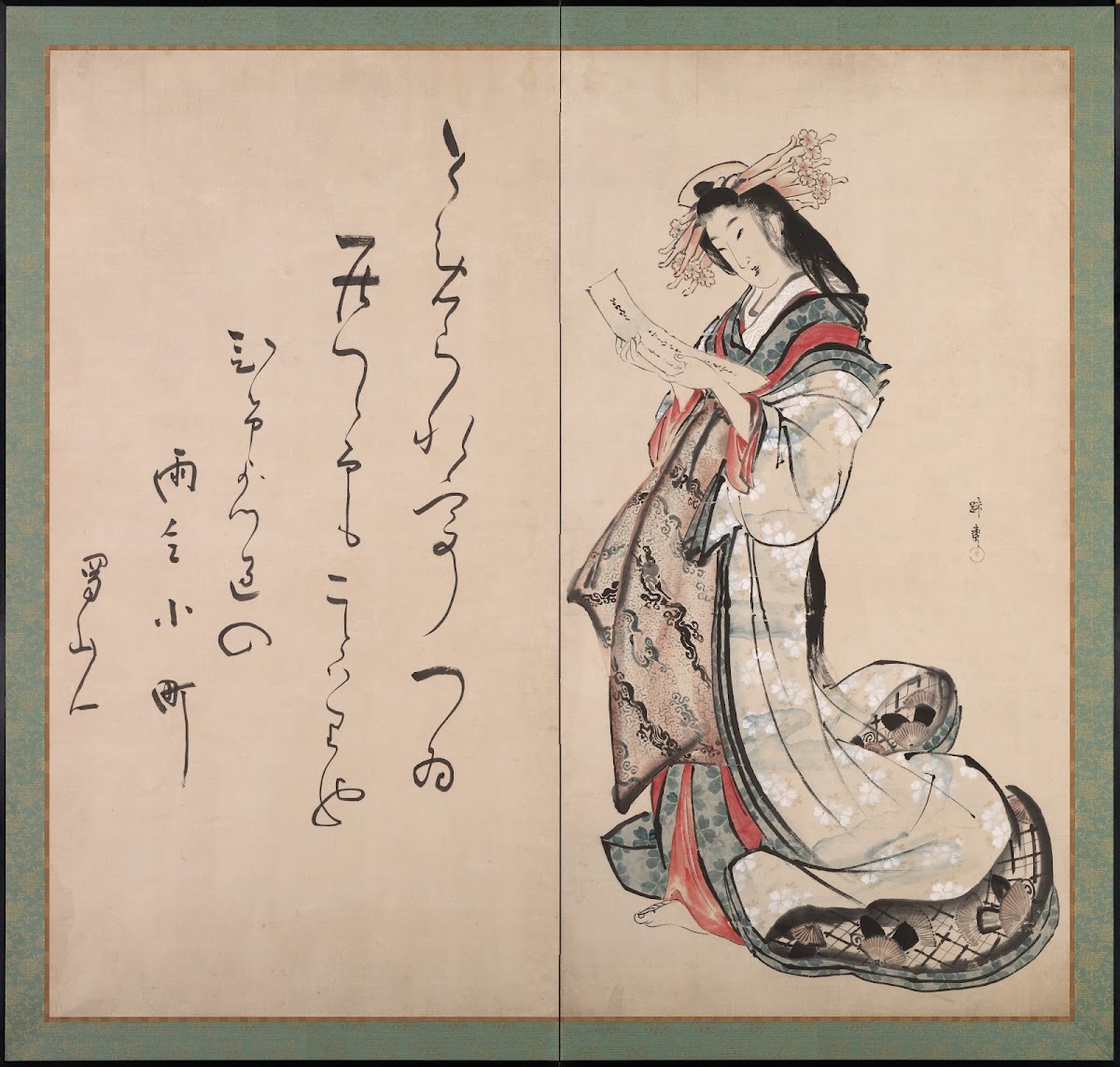 Courtesan Reading a Letter early 1800s