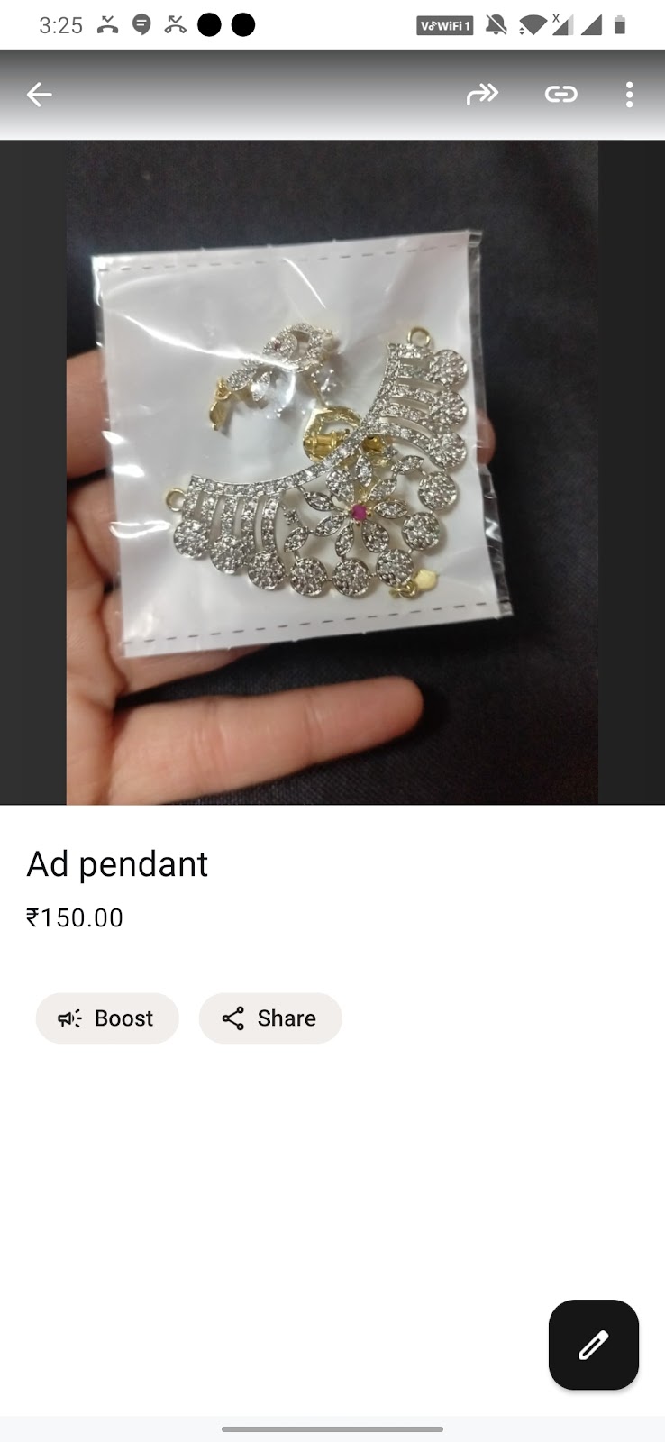 Silver Ad pendent PP