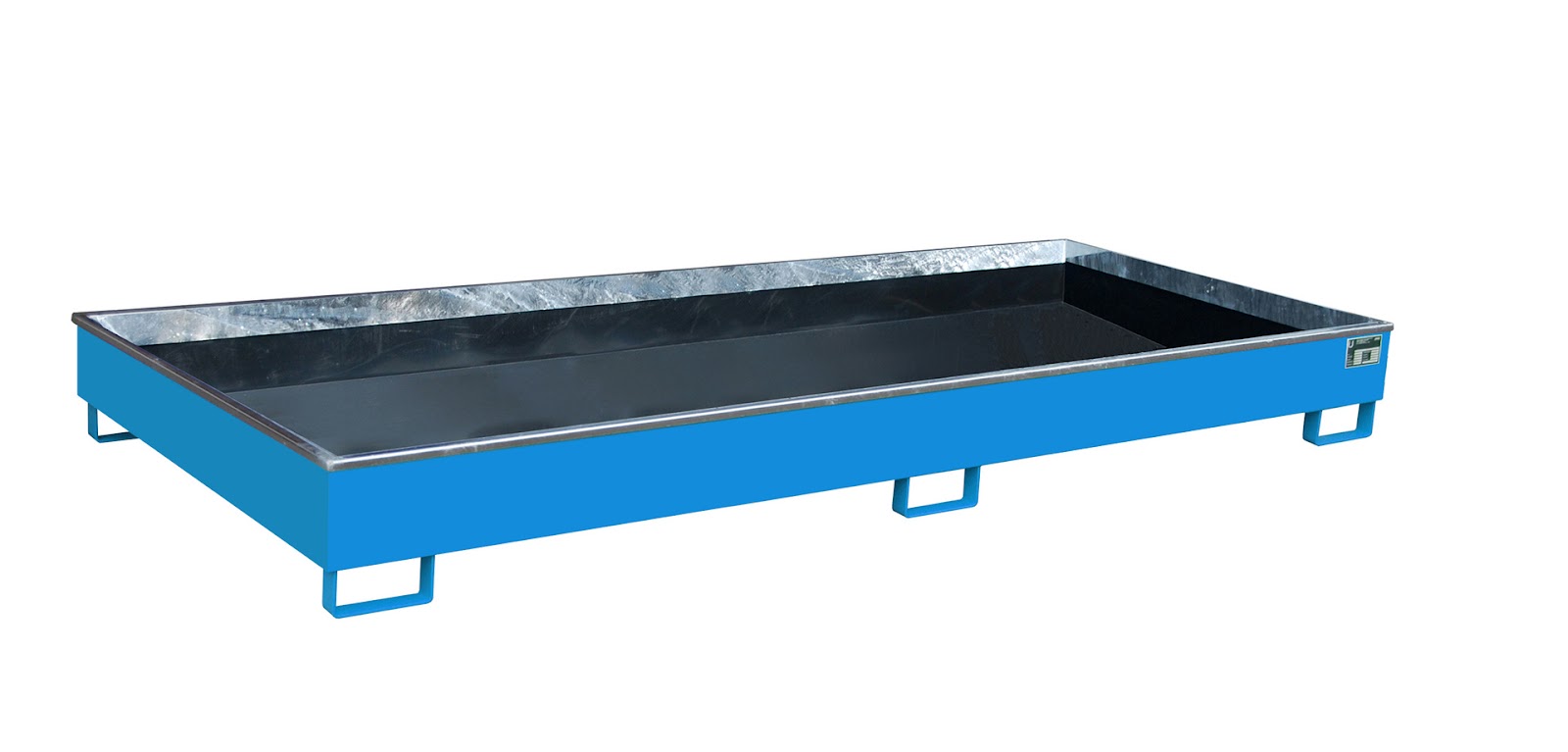 Stellingopvangbak met PE-binnenbak Stellingopvangbak RW 3300-2 PE, gelakt, Lichtblauw