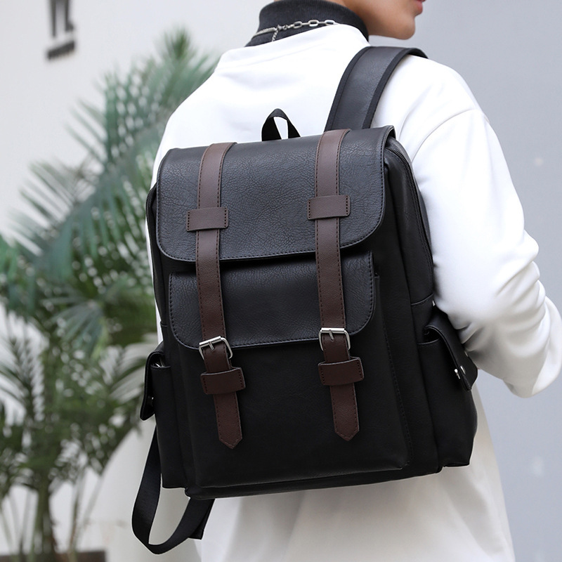 PU Leather Backpack, 20-35 L, Model 975