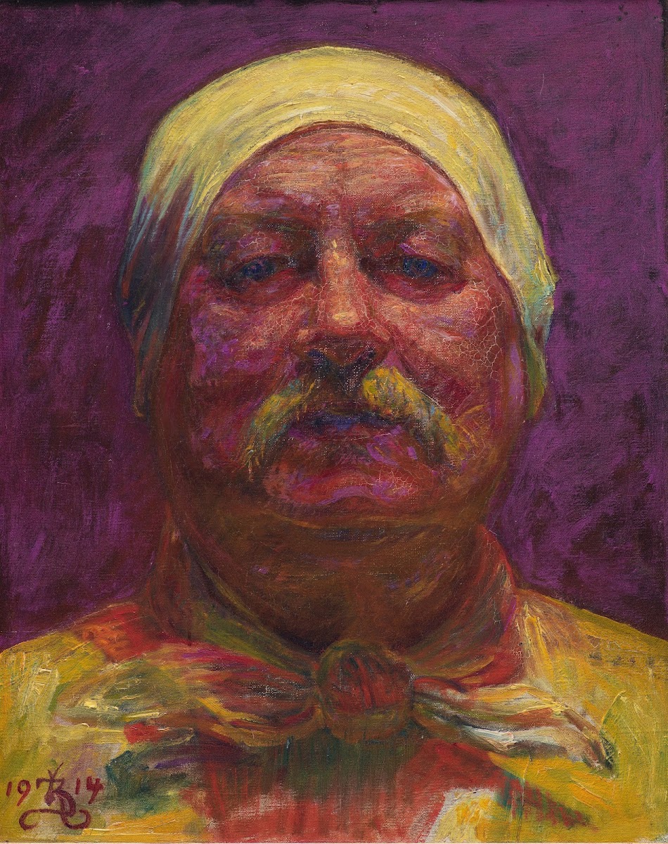 Self portrait by Lamplight 1913   1914
