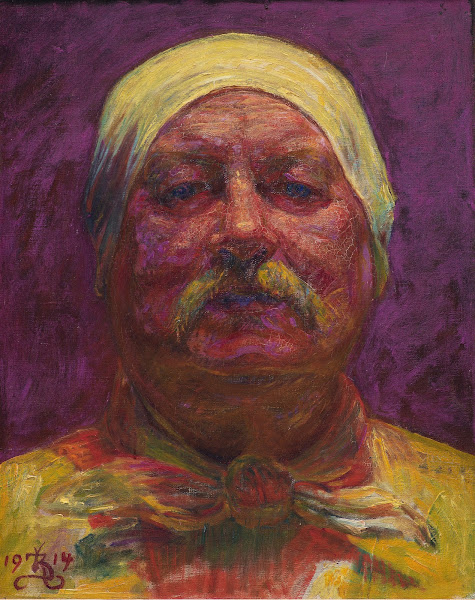 Self portrait by Lamplight 1913   1914