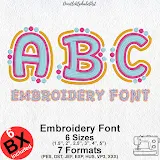 Stitch photo 7 of the Dots and Lines Satin Stitch Embroidery  Font embroidery design