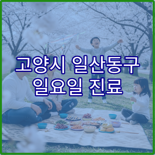 고양시 일산동구 일요일 진료 소아청소년과 병원 소아 발열·기침 진료 가능