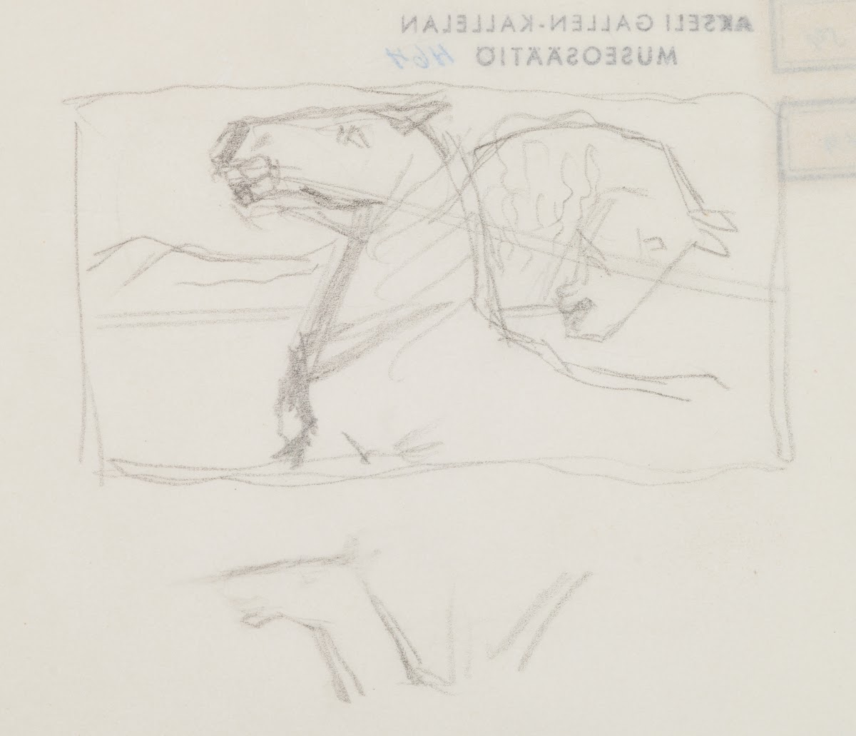 The Great Kalevala Poem III sketch Horses 1925