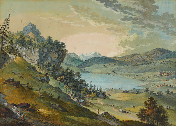 Ansicht des Lungerersees 1915 1945