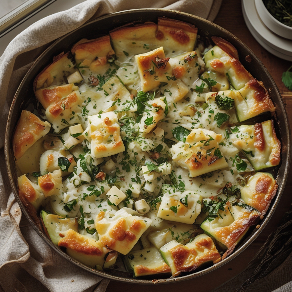 Easy Zucchini & Halloumi Bake: Bold Flavors for Cozy Nights Comfort Food finished