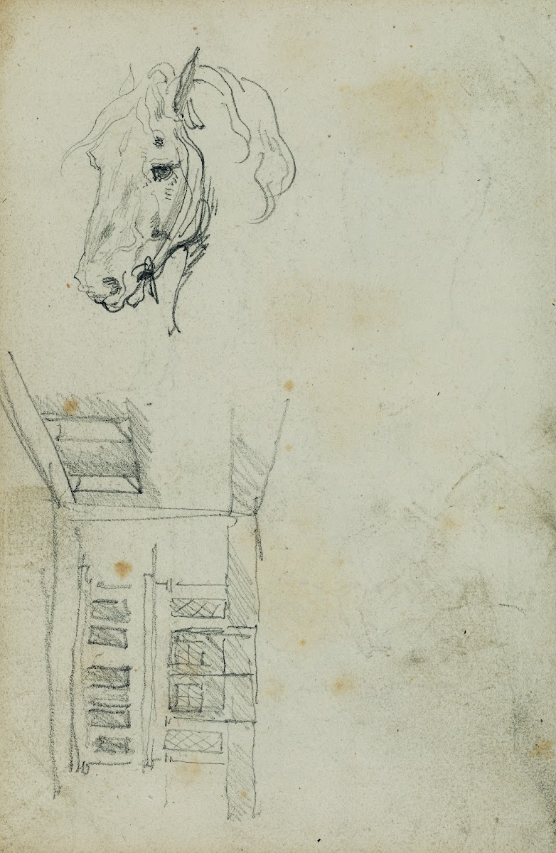 Horse head view of a courtyard 1812   1814