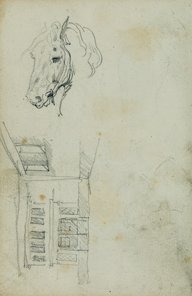 Horse head view of a courtyard 1812   1814