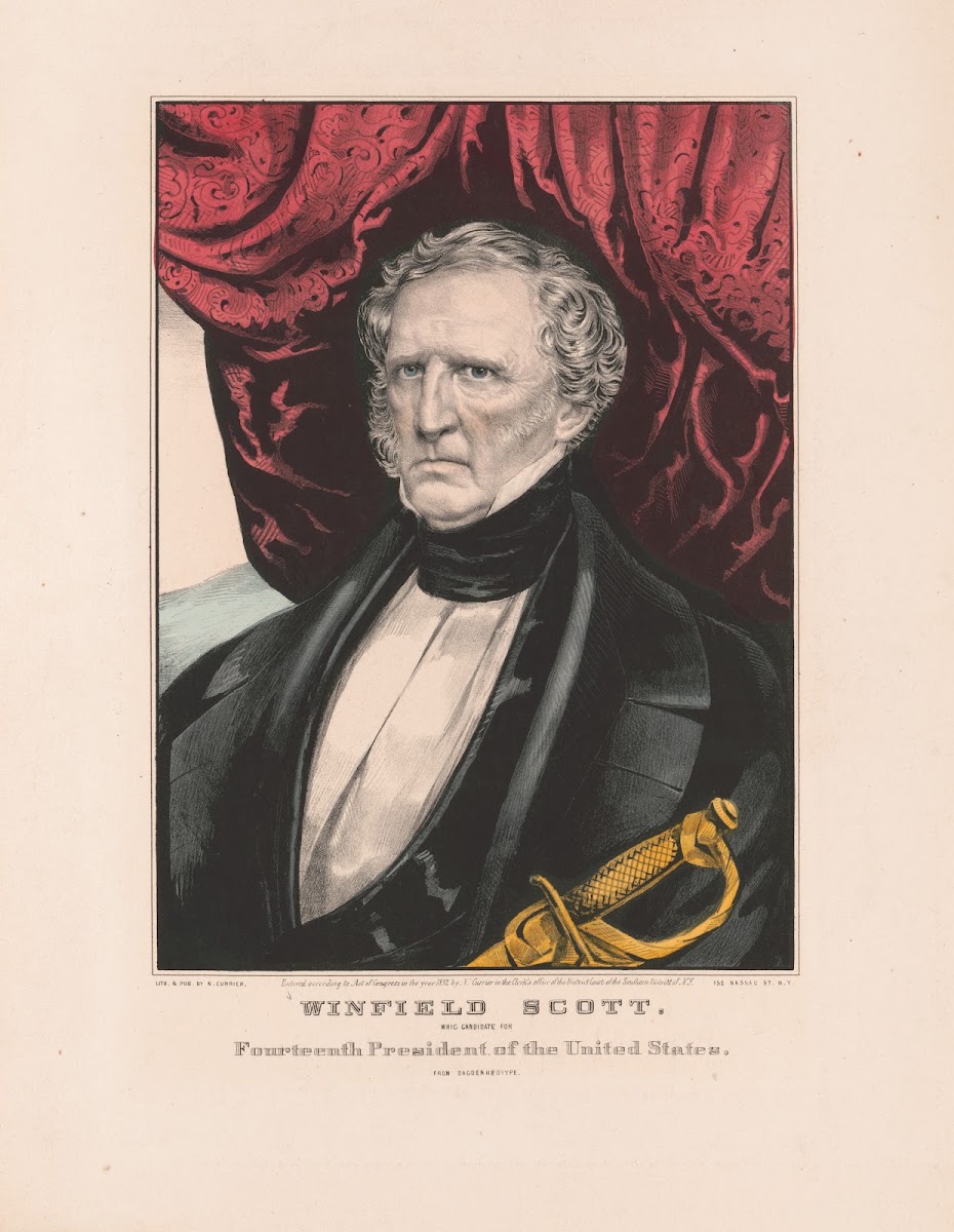 Winfield Scott whig candidate for fourteenth President of the United States 1852