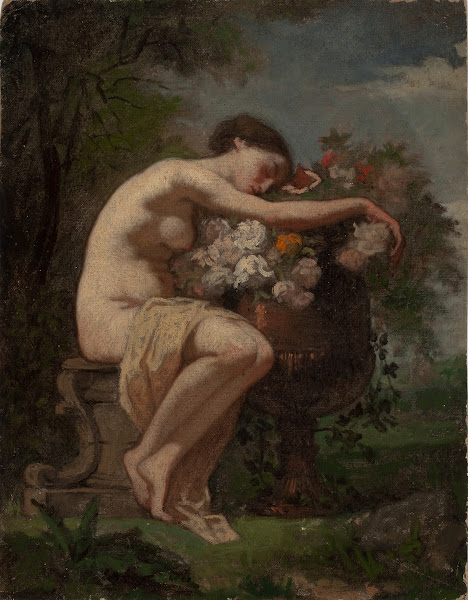 Nymph Next To A Flower UrnStudy 1846   1896