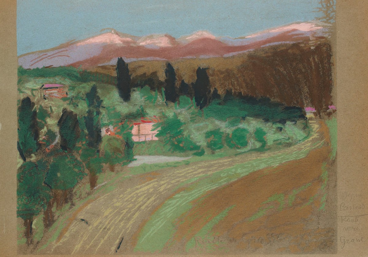 Depuis Cannes route vers Grasse 1921