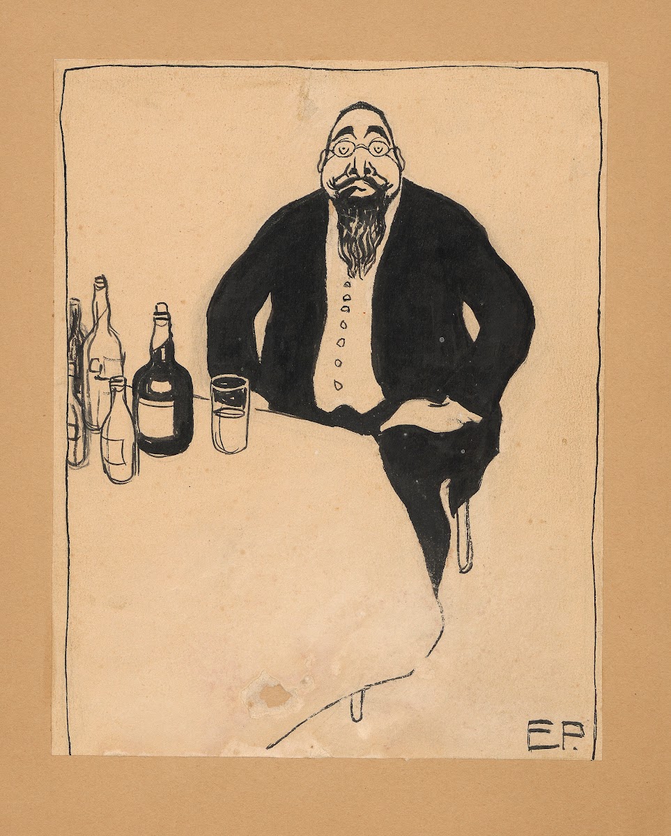 Man sitting at a table 1895 1917