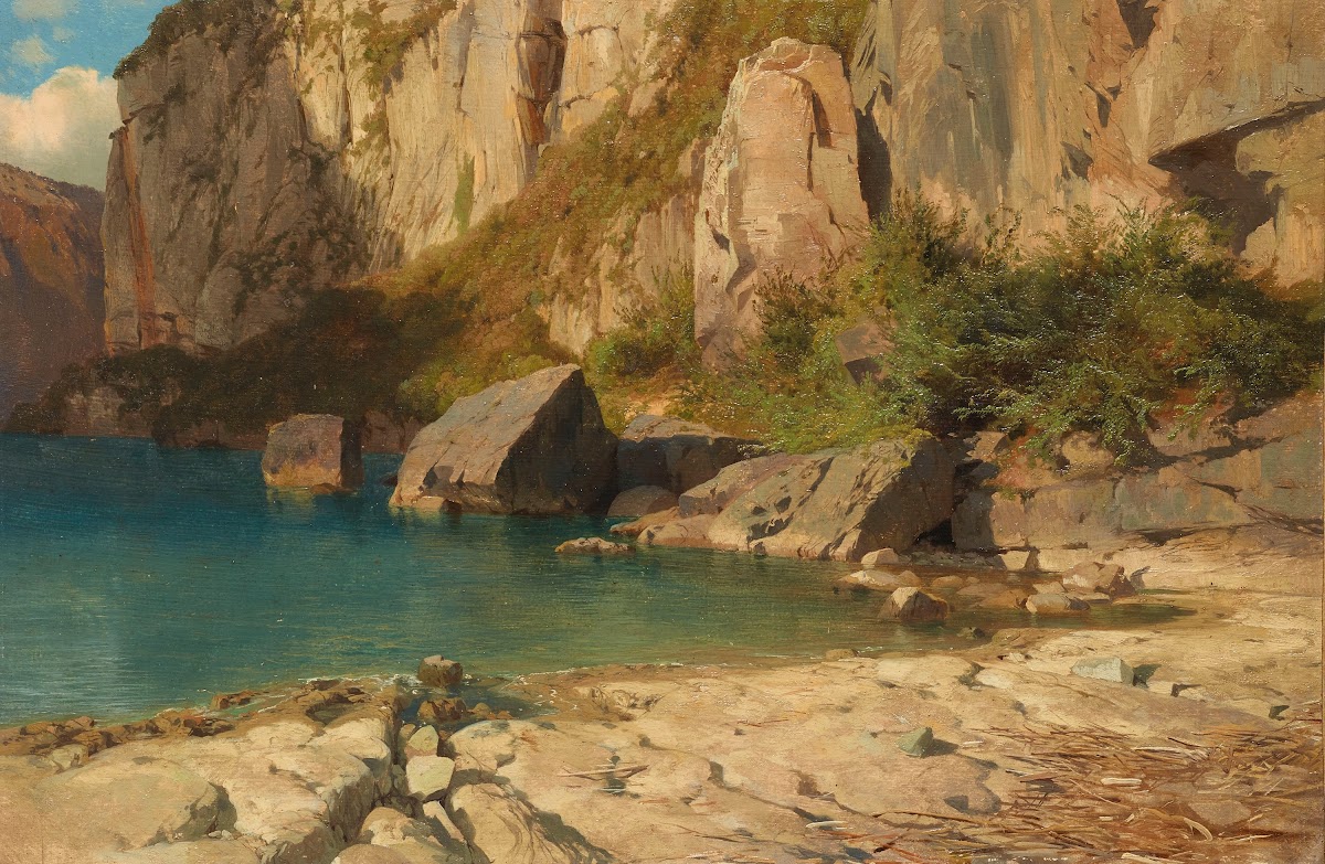Bei Flüelen am Vierwaldstättersee 1854