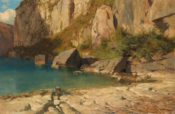 Bei Flüelen am Vierwaldstättersee 1854