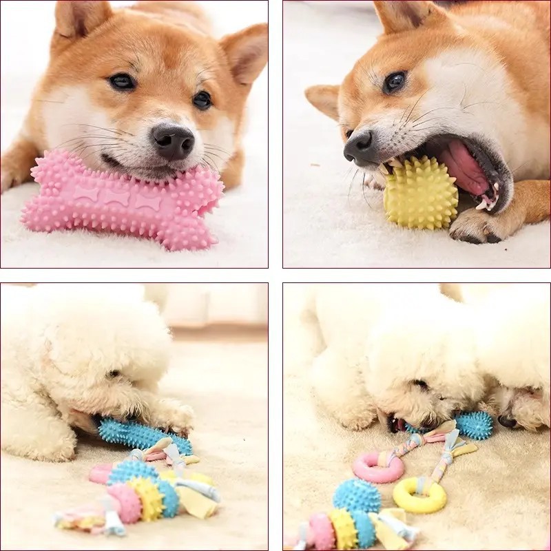 Gummi-Spielball für Hunde mit Schwanz