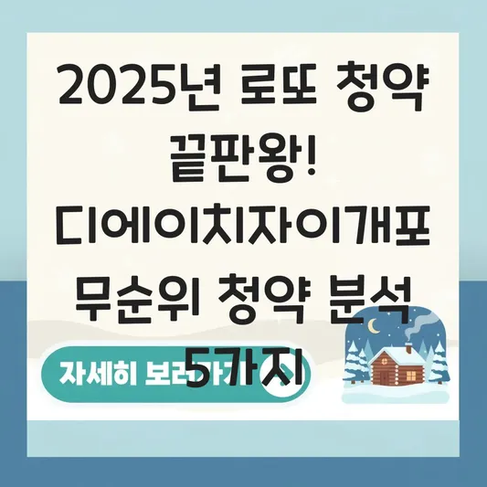 디에이치자이개포 무순위 청약  알려주세요일정 대표 이미지