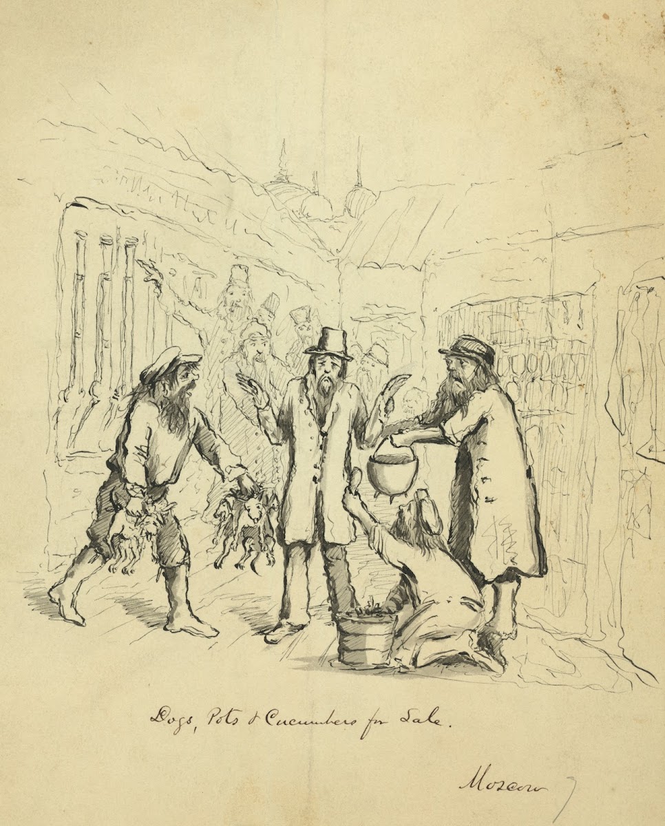 Dogs pots  cucumbers for sale Moscow 1862 1863