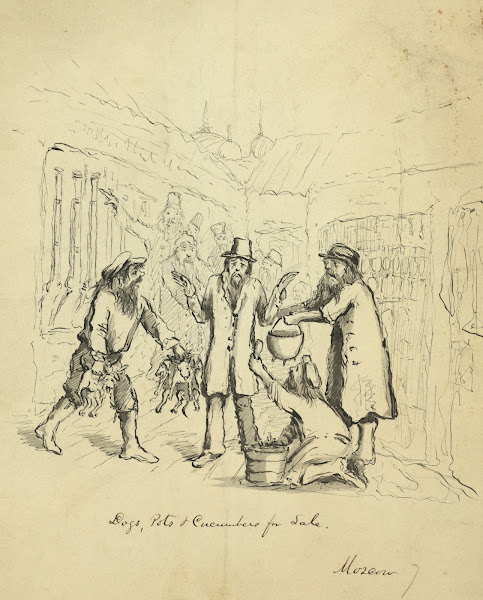 Dogs pots  cucumbers for sale Moscow 1862 1863