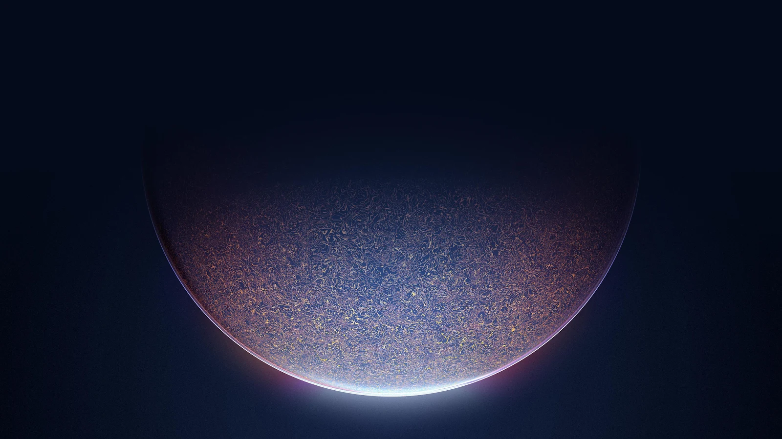 Textured Cosmic Planet In Darkness - Abstract Digital Art 4K Wallpaper (3840x2160)