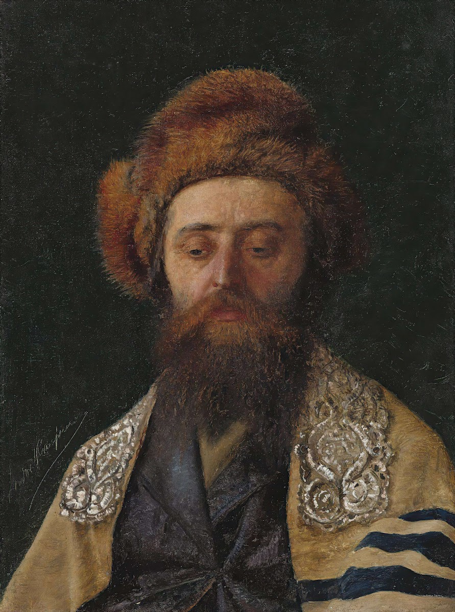 Portrait of a rabbi with tallit