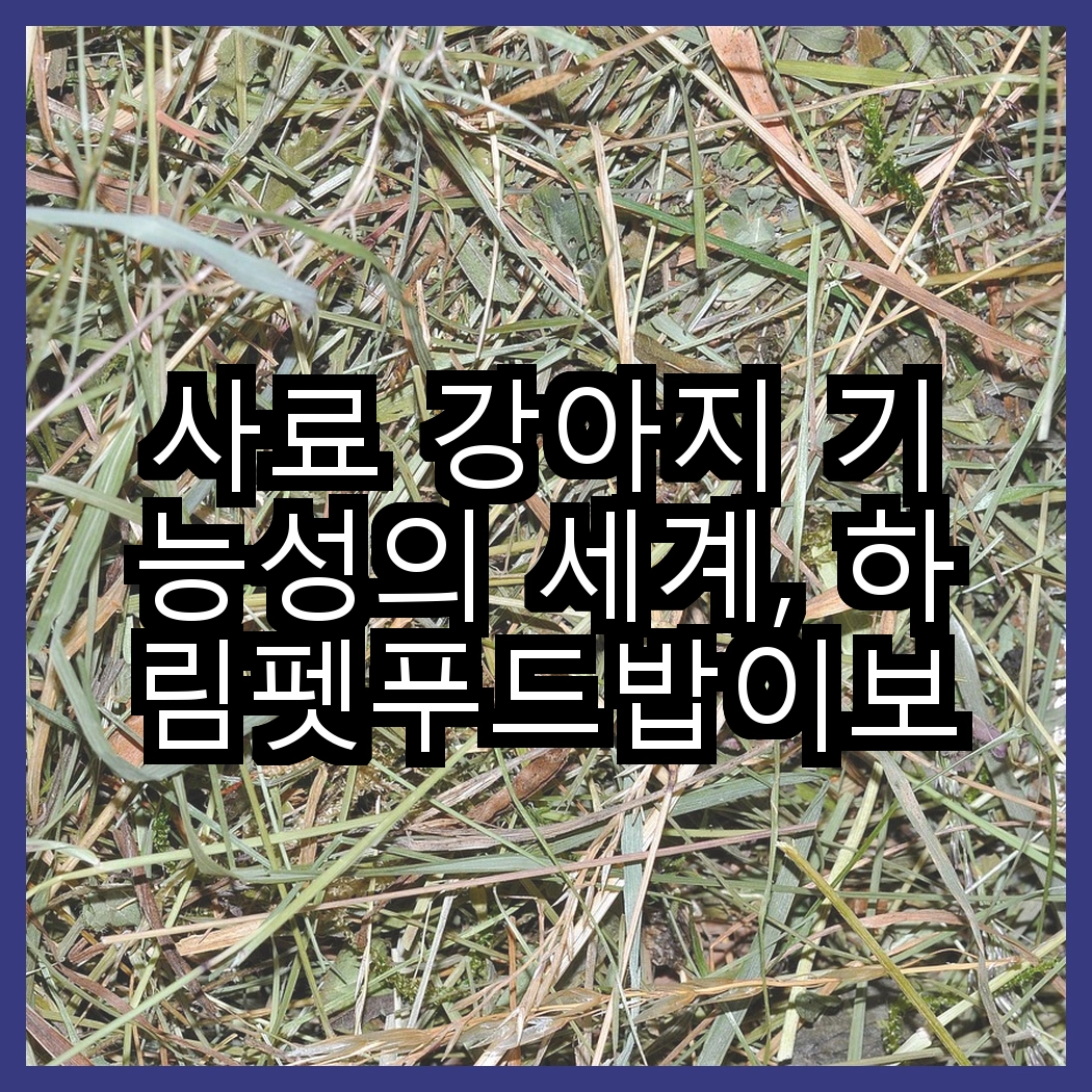 사료 강아지 기능성의 세계, 하림펫푸드밥이보약 vs 건강백서, 어떤 선택이 더 건강할까? 썸네일