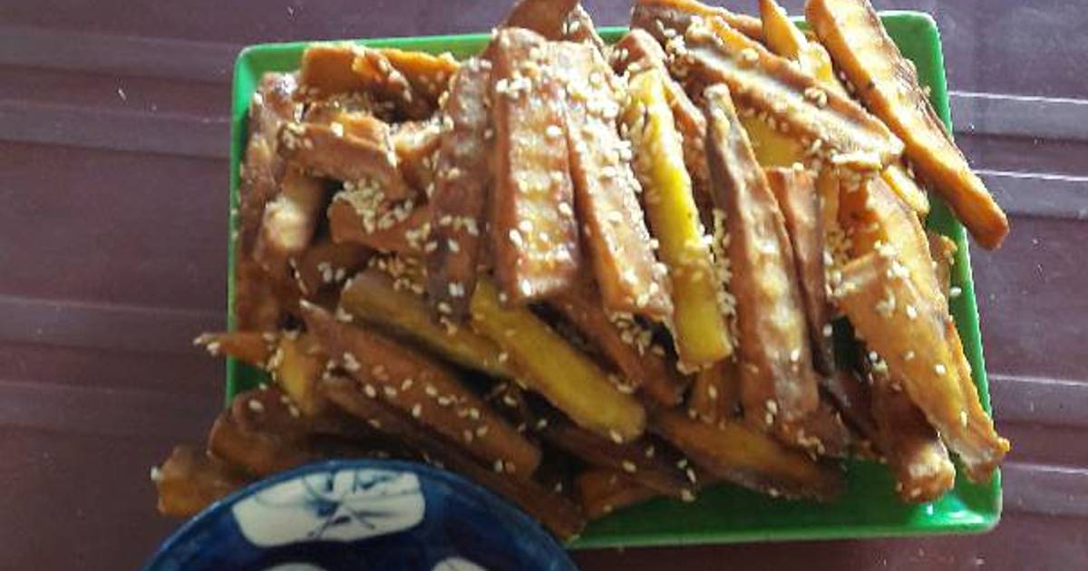 Khoai lang lắc mật ong ngon không lại được