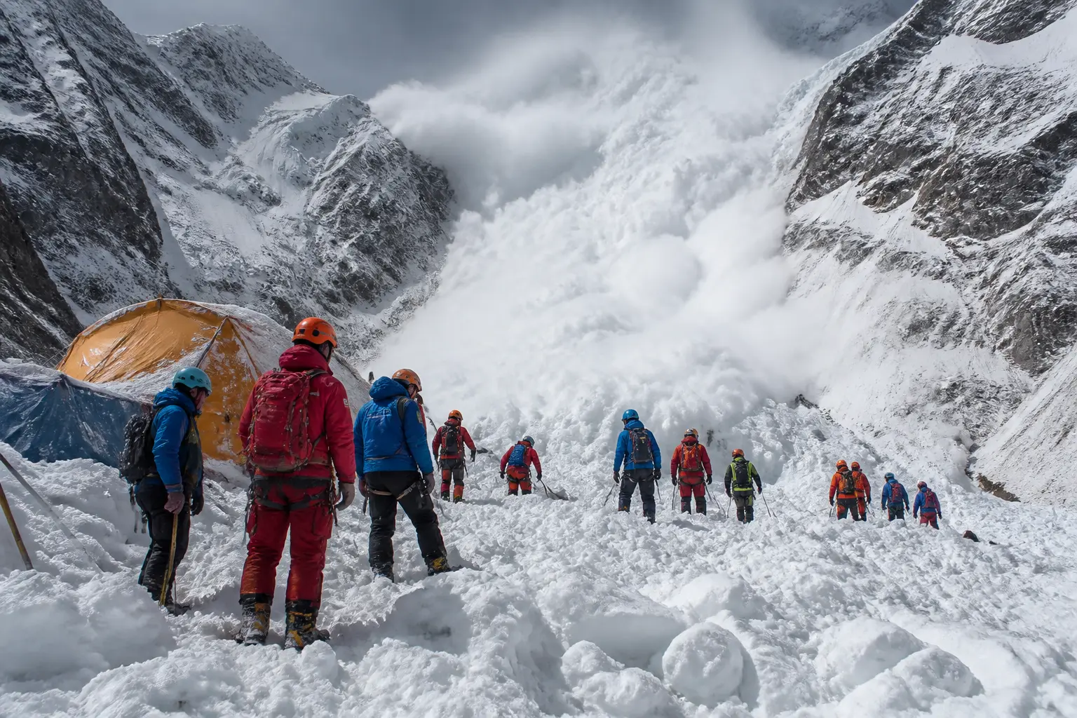 Editorial image for Avalanche in Nepal leaves two dead, 14 missing at Himal base camp