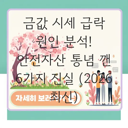 금값 시세 급락 원인 분석