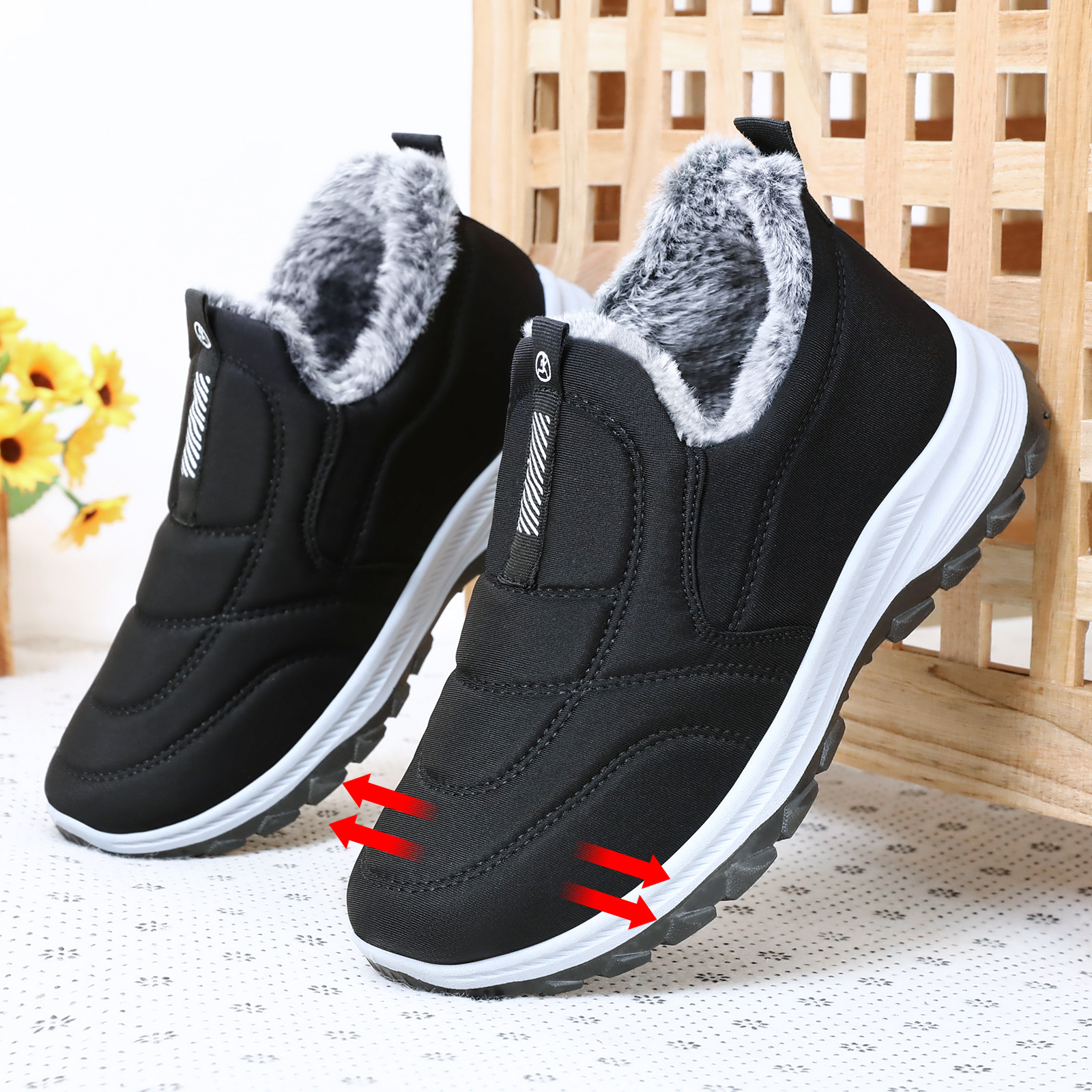 Insulated winter boots for men and women, non-slip