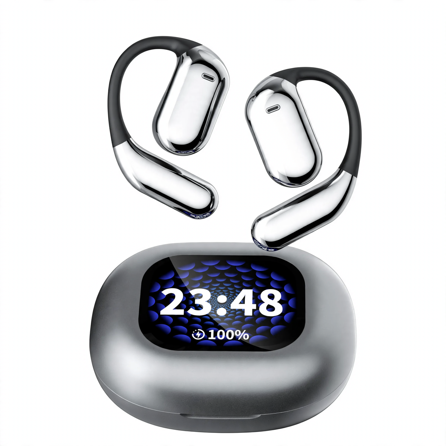 Open Bluetooth headphones with LCD color display