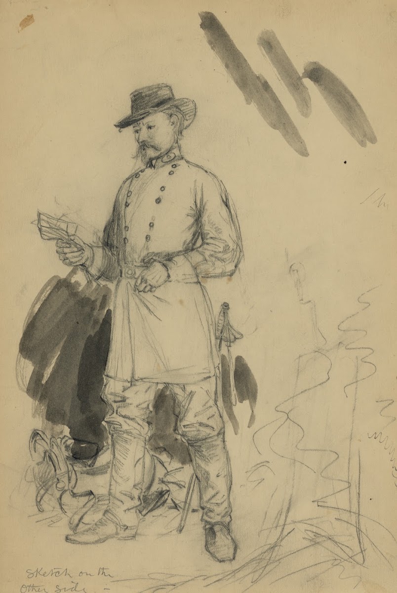 Officer reading a letter 1860 1865