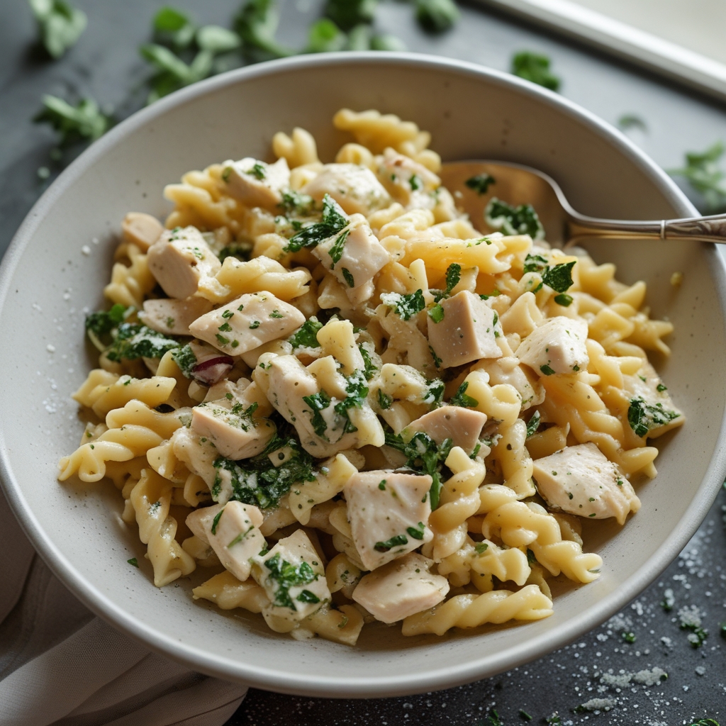 Chicken Caesar Pasta Salad - Easy Homemade Dinner Recipe