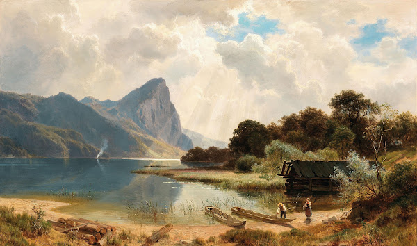 The Drachenstein on Lake Mondsee 1869