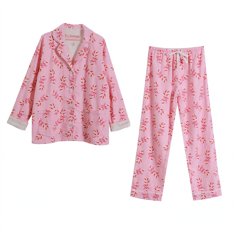 Women's cotton house suit, brushed, versatile