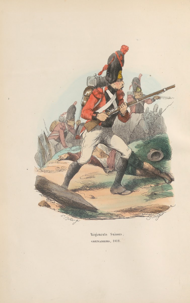 Régiments suisses Grenadiers 1812 1844