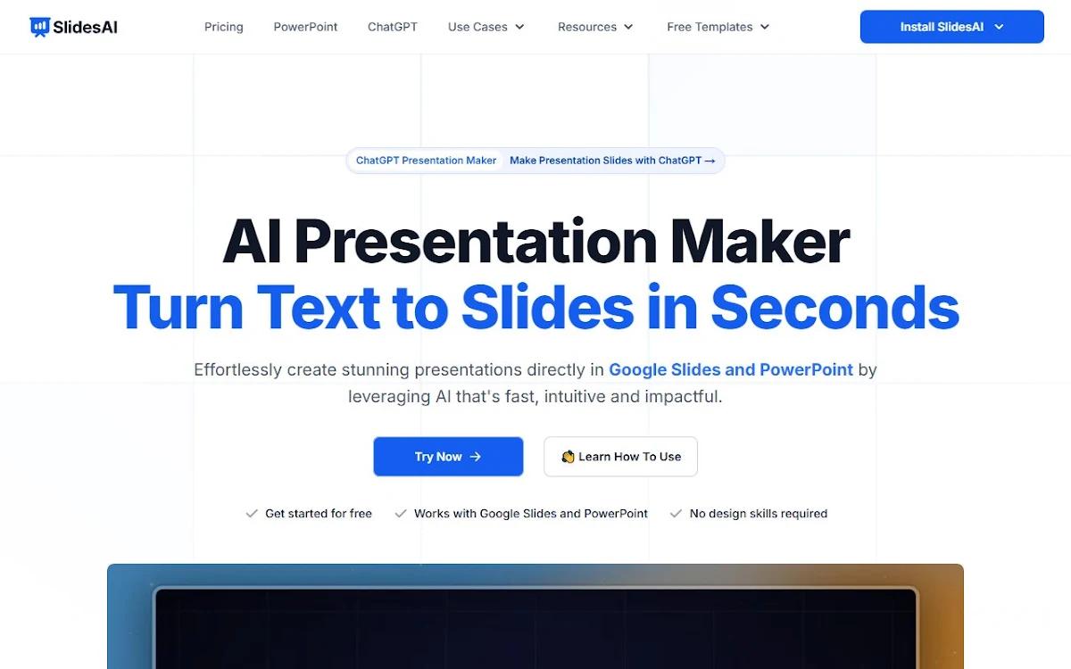 Captura de SlidesAI