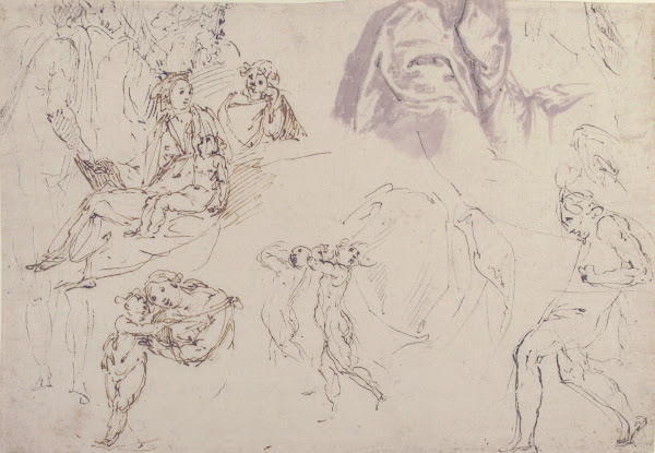 Figure Studies The Holy Family a Running or Dancing Child Drapery Studies 156516