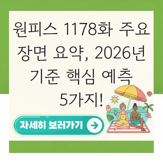 원피스 1178화 주요 장면 요약