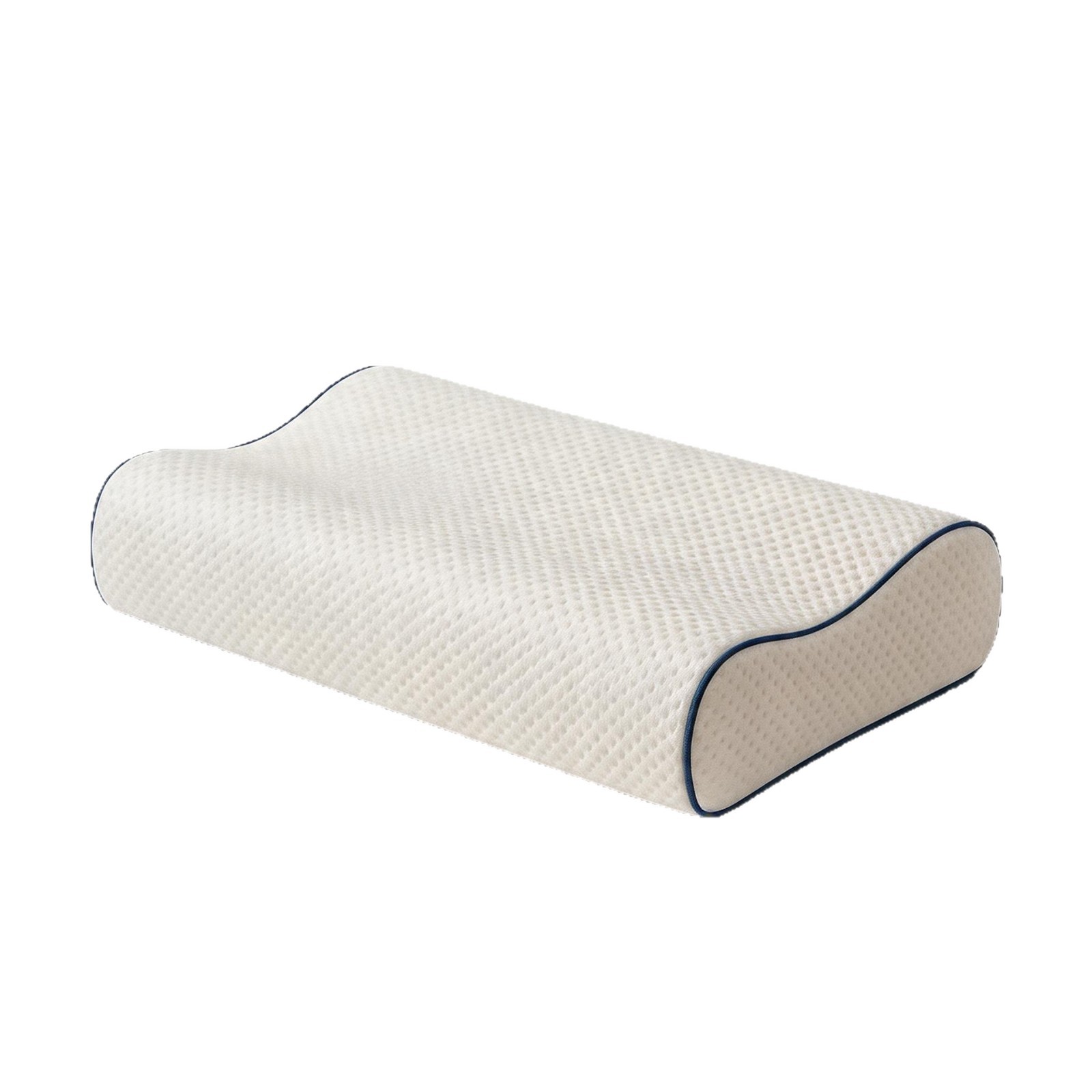 Memory foam neck support pillow, wave profile