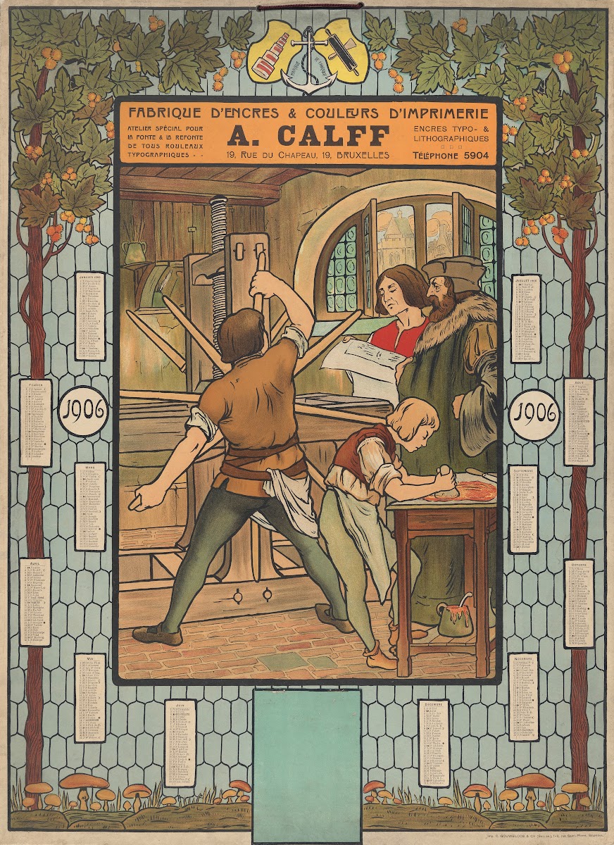 Ink  printing colors factory A Calff after 1906