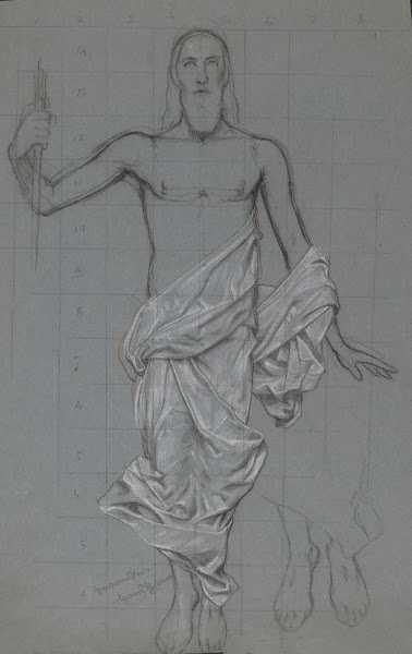Christ from the Resurrection Scene Christs Feet Redrawn in the Bottom Right 1908