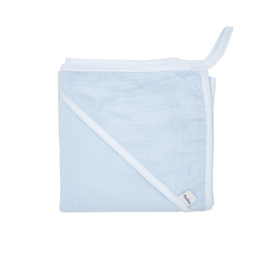 Дитячий рушник 100x100 Twins мусліновий блакитний