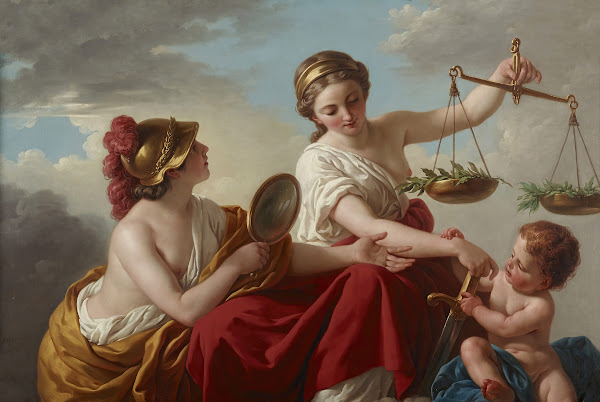Justice Disarmed by Innocence and Applauded by Prudence 1766