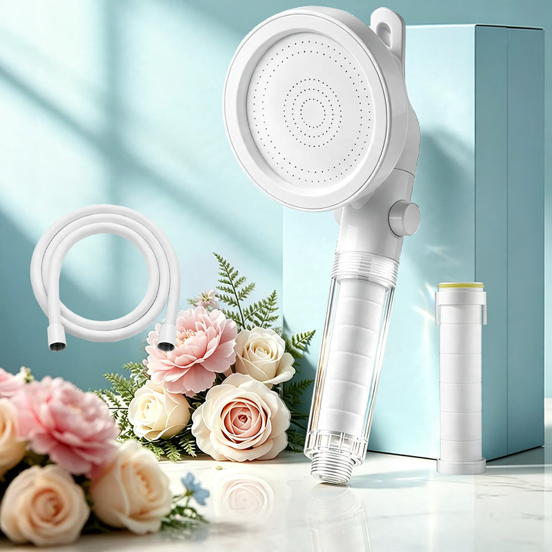 Shower head with pressure boost and swivel joint