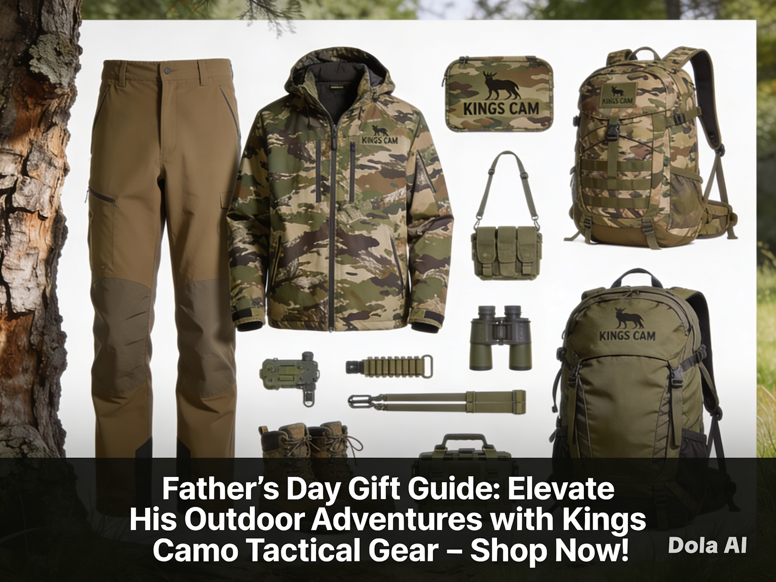 Kings Camo rain jacket for outdoor dads